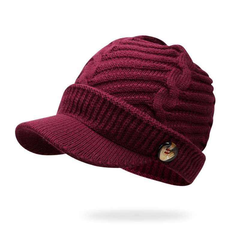 ランニングキャップ　ニット帽子付きゴルフキャップ