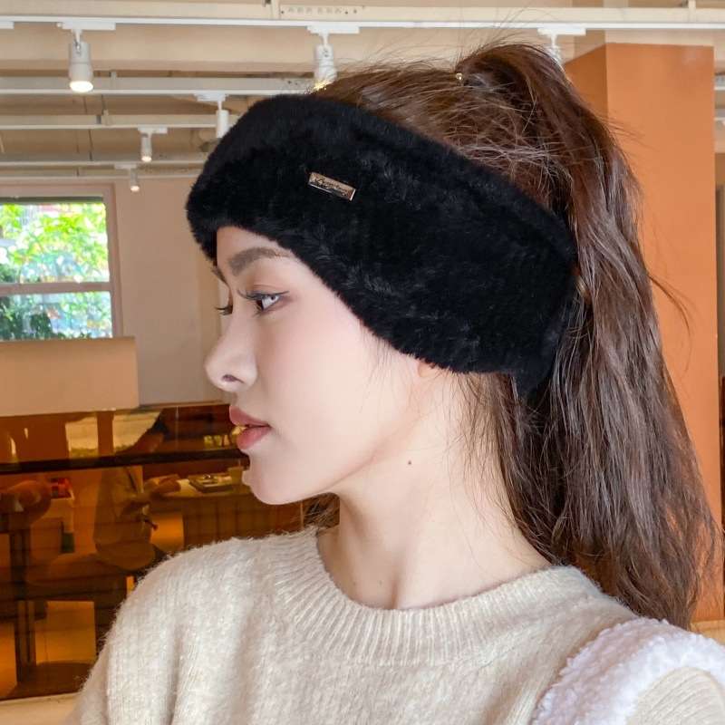 ランニングキャップ　キャップ ランニング もこもこ耳当てヘアバンド