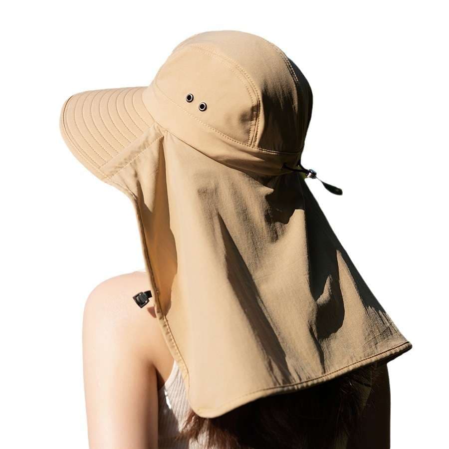 ランニングキャップ　キャップ  日よけ付き広つばアウトドア帽子