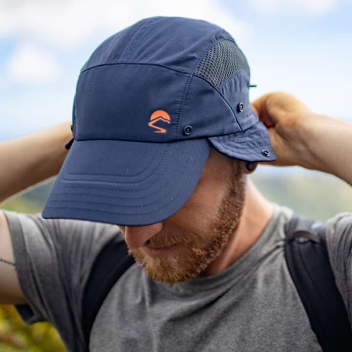 ランニングキャップ　UVカット日よけ付きランニングキャップ