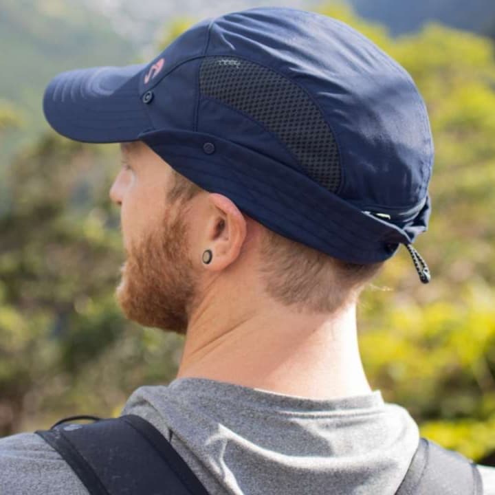 ランニングキャップ　UVカット日よけ付きランニングキャップ