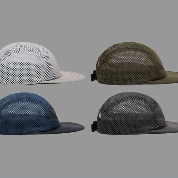 ランニングキャップ　メッシュ構造の速乾性ランニングキャップ