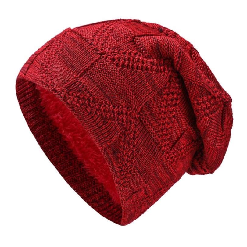 ランニングキャップ　キャップ  暖かニット帽子ふわふわ裏地付き