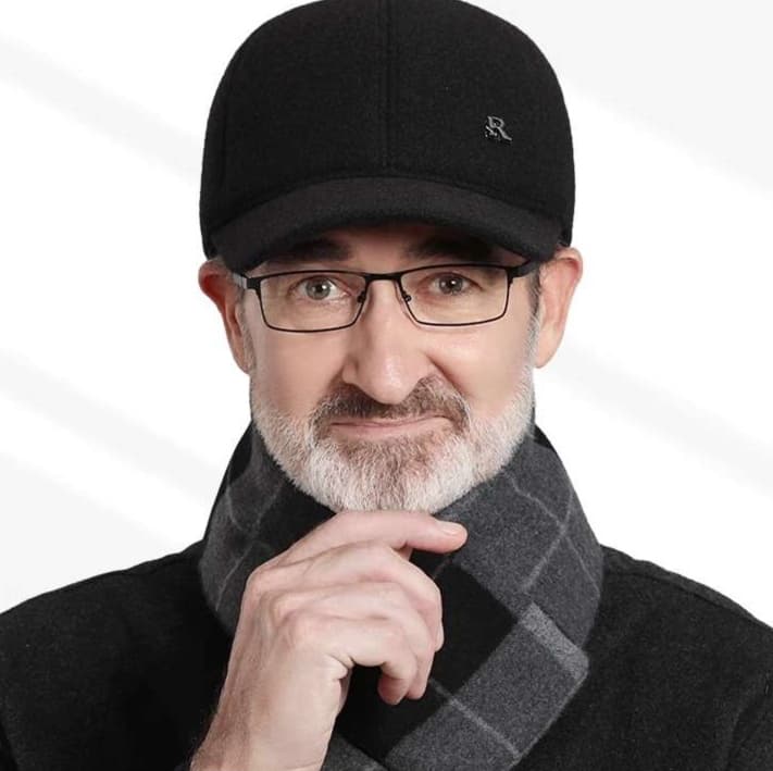 ランニングキャップ　キャップ ランニング 秋冬シニア紳士の暖かキャップ