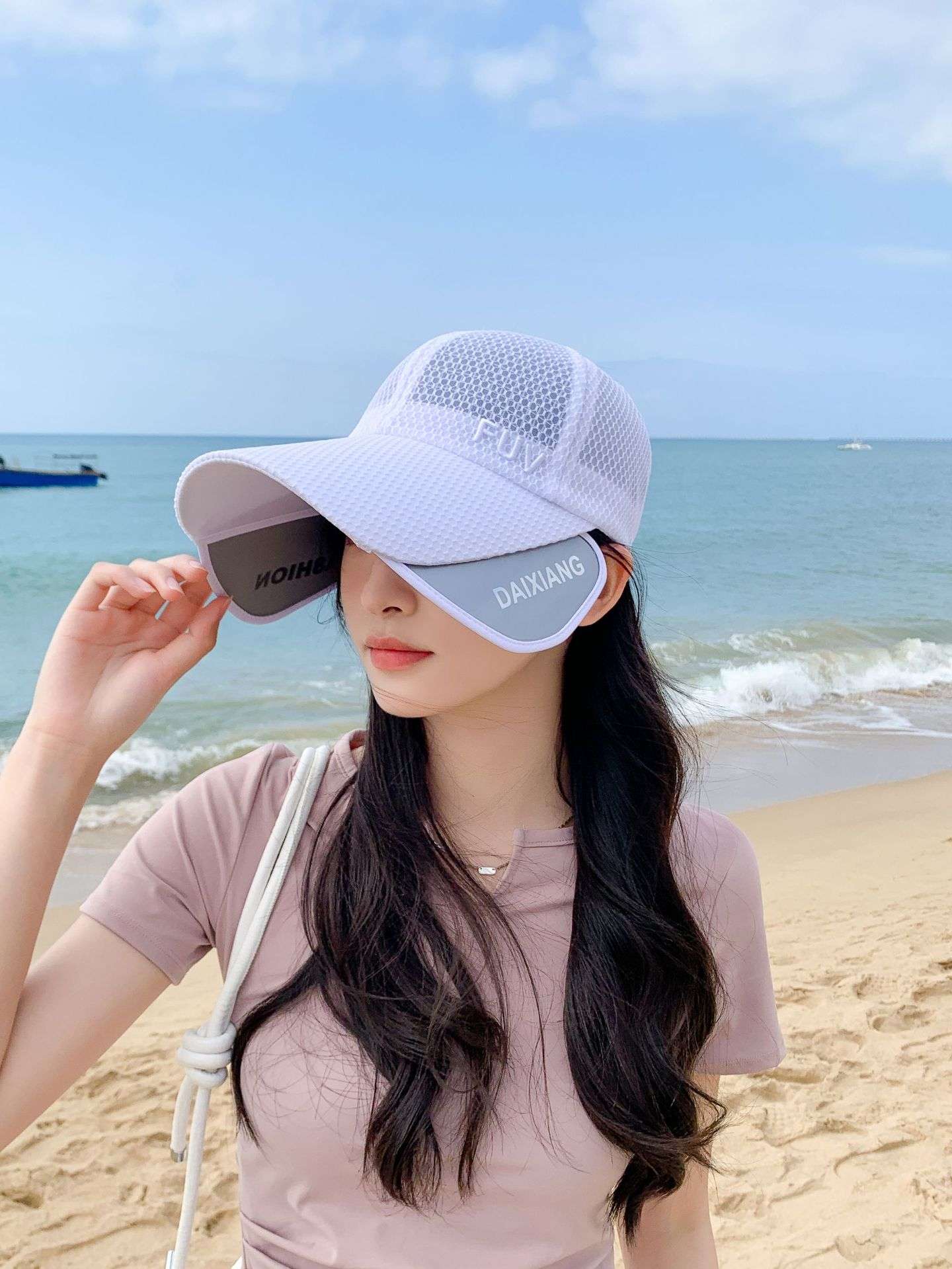 ランニングキャップ　UVカット機能付きメッシュキャップ