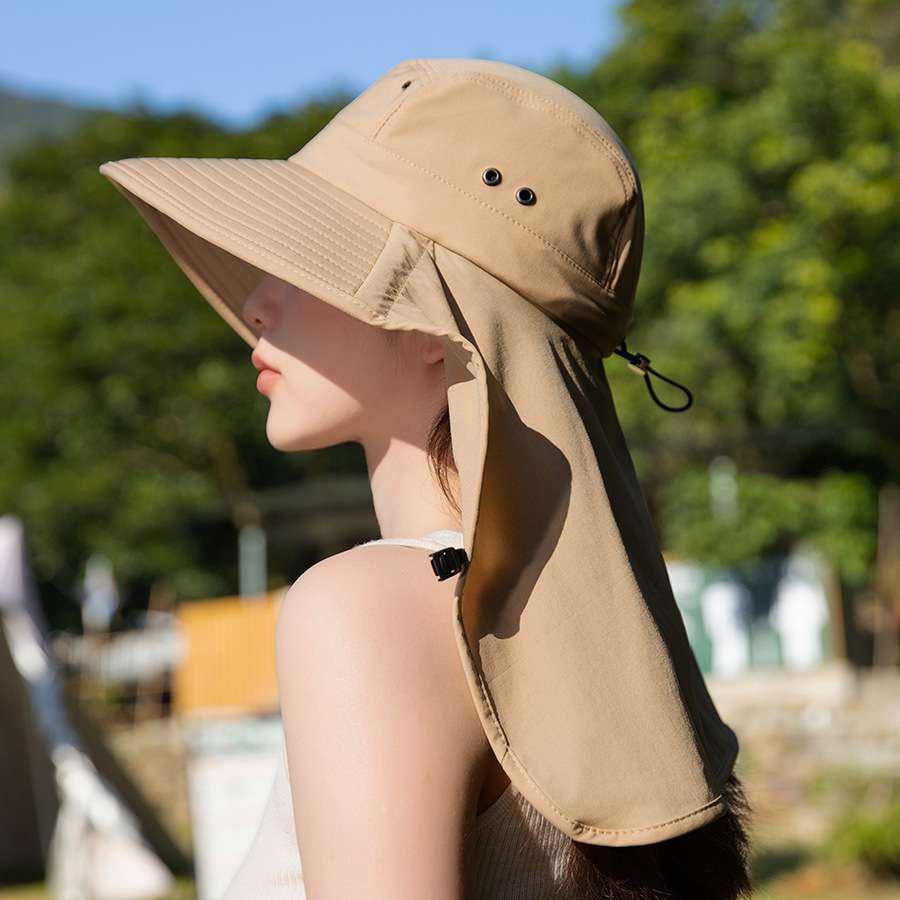 ランニングキャップ　キャップ  日よけ付き広つばアウトドア帽子