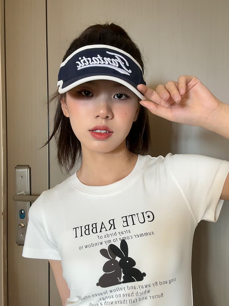 ランニングキャップ サンバイザー ゴルフ 刺繍入り帽子