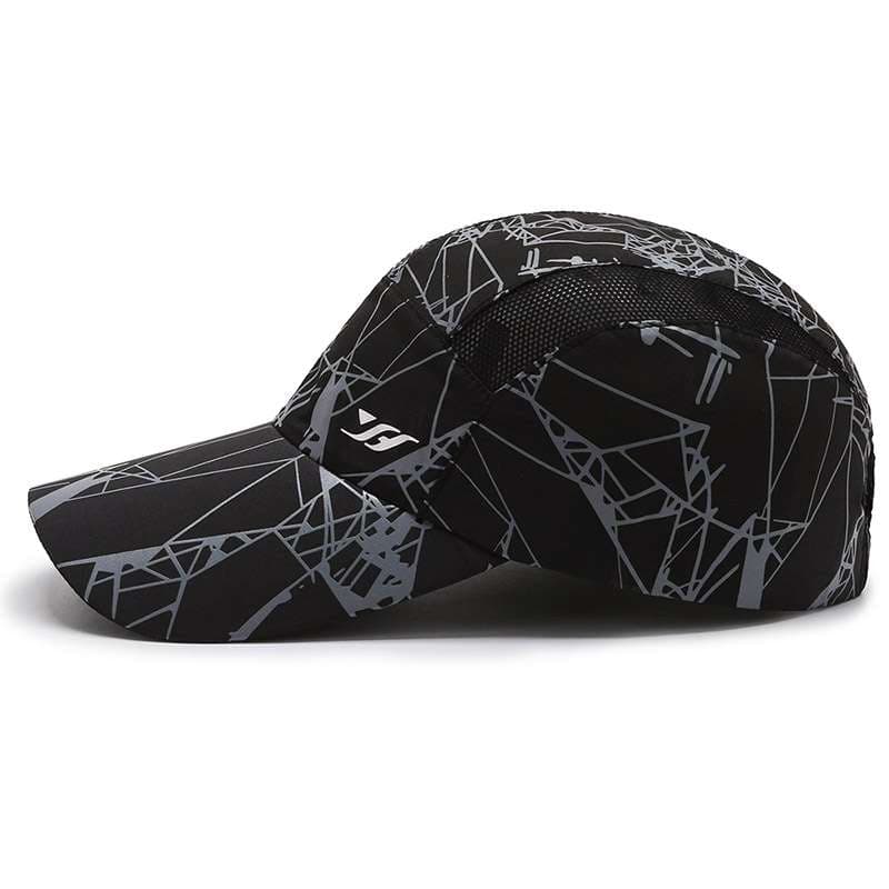 ランニングキャップ　幾何学模様スポーツキャップ