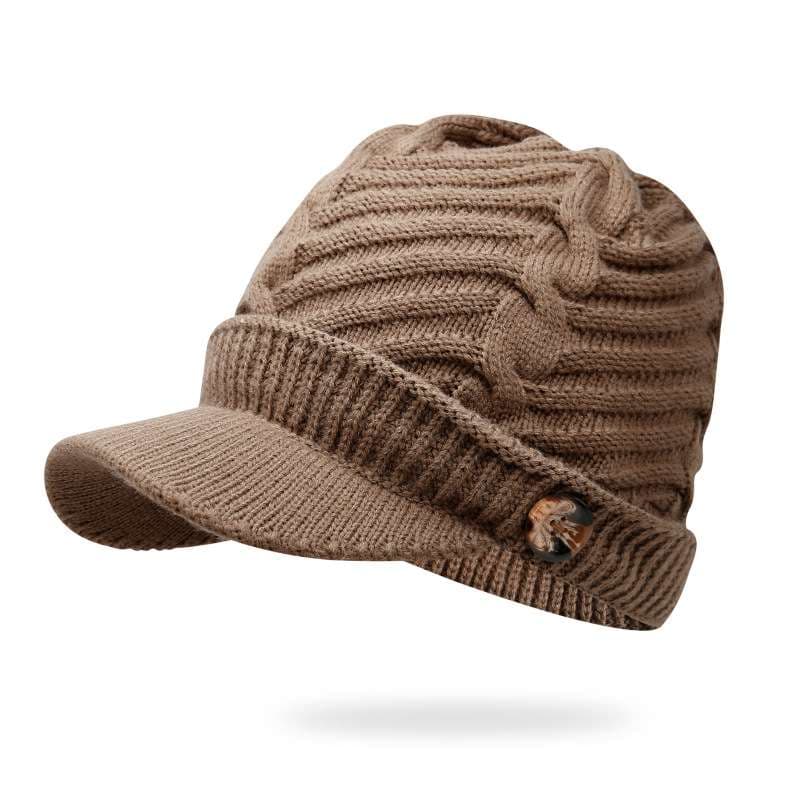 ランニングキャップ　ニット帽子付きゴルフキャップ