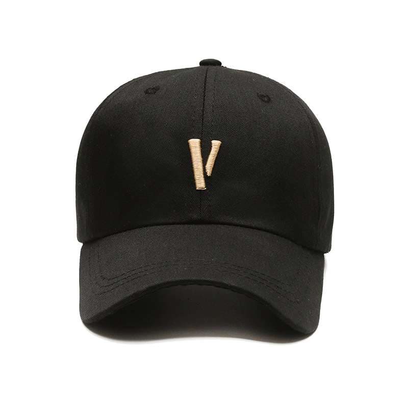 ランニングキャップ　洗練されたVロゴ刺繍キャップ