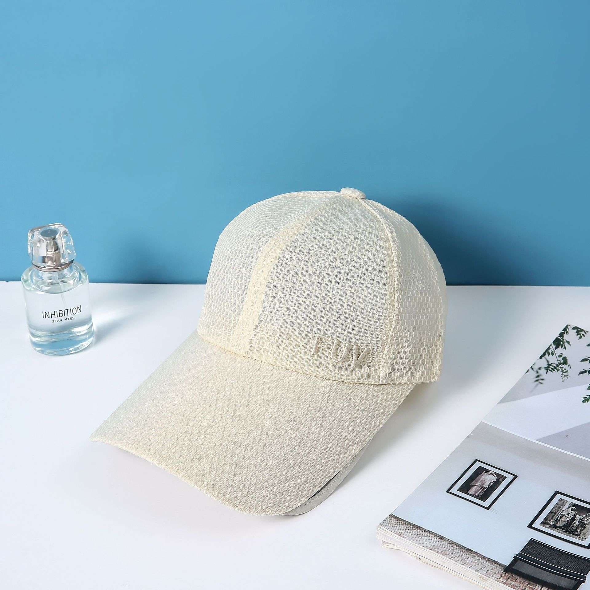 ランニングキャップ　UVカット機能付きメッシュキャップ