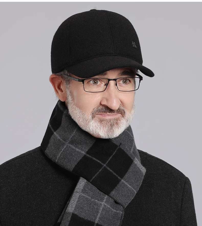 ランニングキャップ　キャップ ランニング 秋冬シニア紳士の暖かキャップ