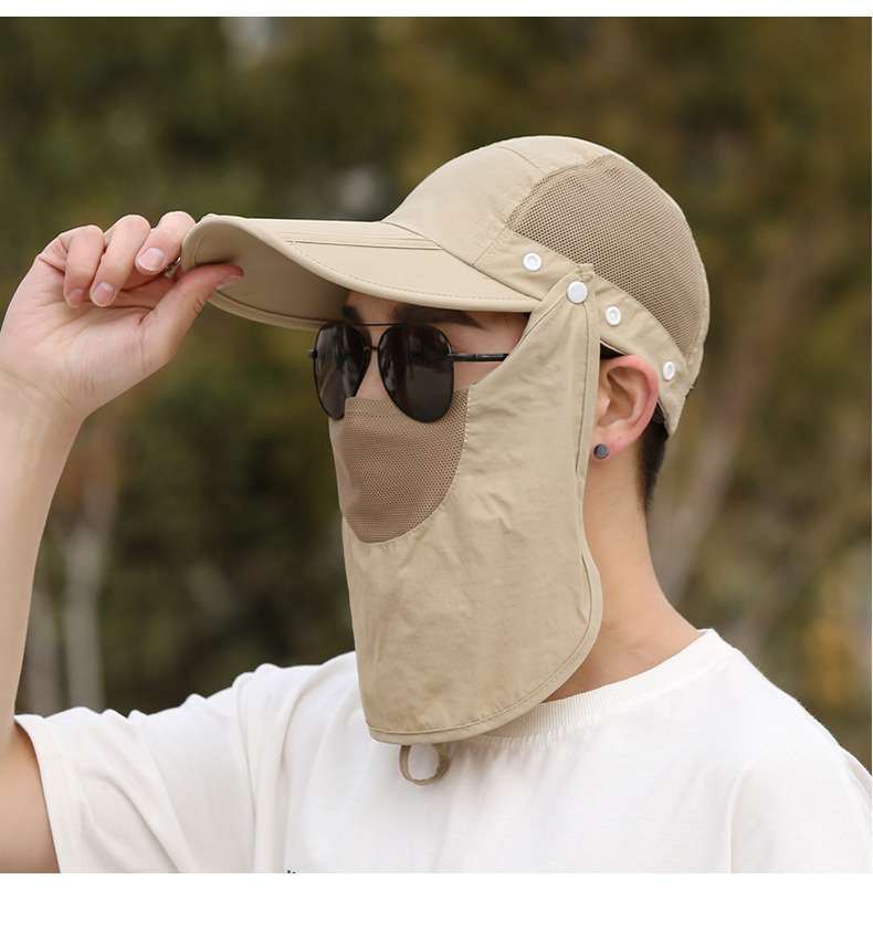 ランニングキャップ　日よけ機能付き全方位キャップ