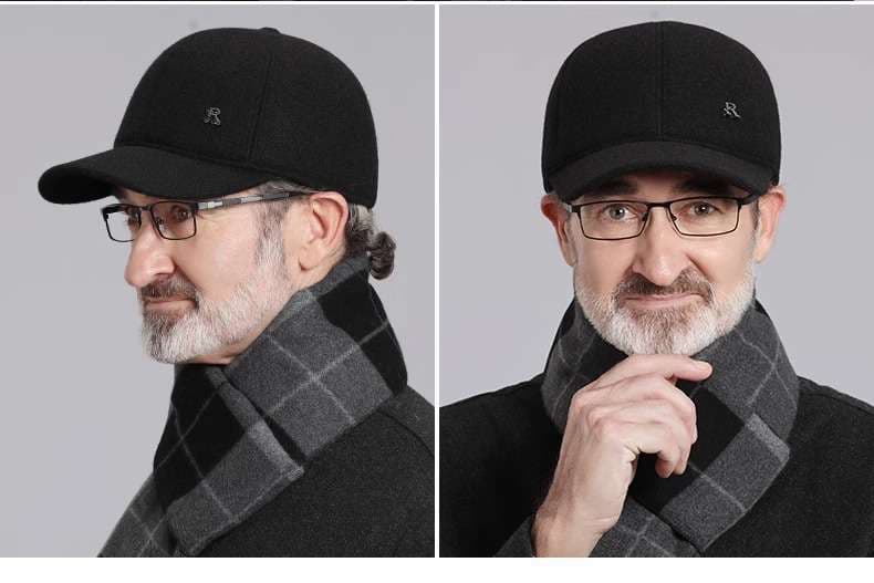 ランニングキャップ　キャップ ランニング 秋冬シニア紳士の暖かキャップ