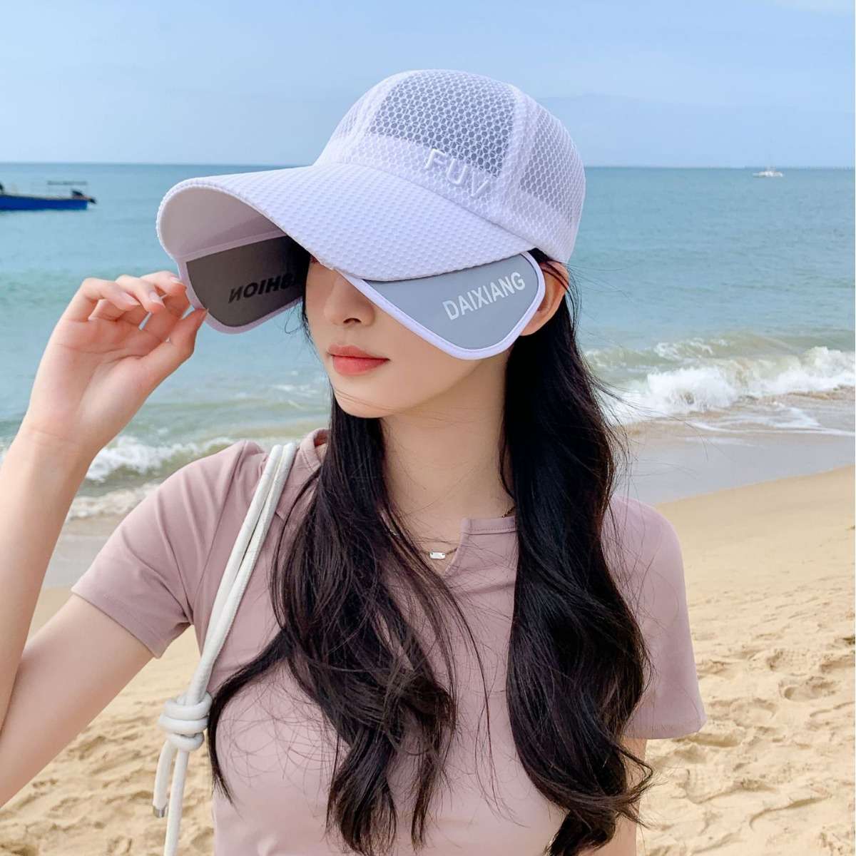 ランニングキャップ　UVカット機能付きメッシュキャップ