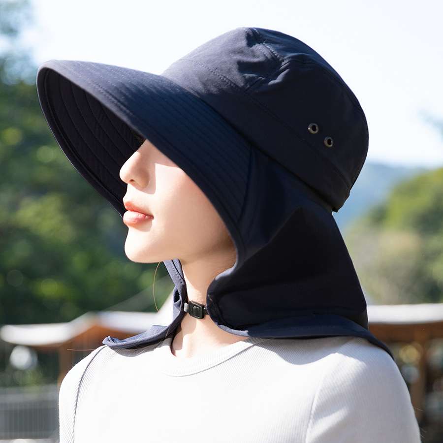 ランニングキャップ　キャップ  日よけ付き広つばアウトドア帽子