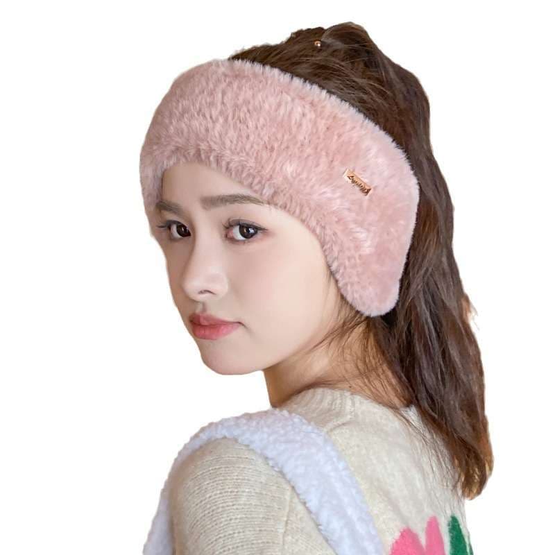 ランニングキャップ　キャップ ランニング もこもこ耳当てヘアバンド
