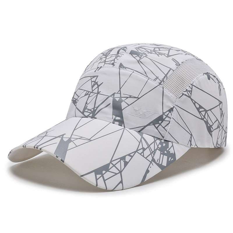 ランニングキャップ　幾何学模様スポーツキャップ