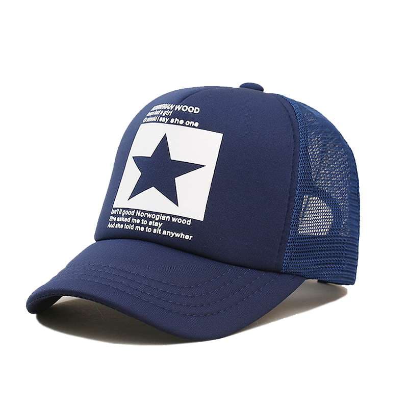 ランニングキャップ スタープリント メッシュキャップ